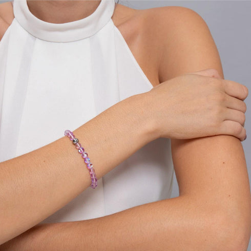 lavande | Argent | Bracelet de perles de verre sirène